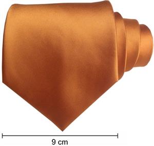 Plain Full Satin Ties - Orange Copper